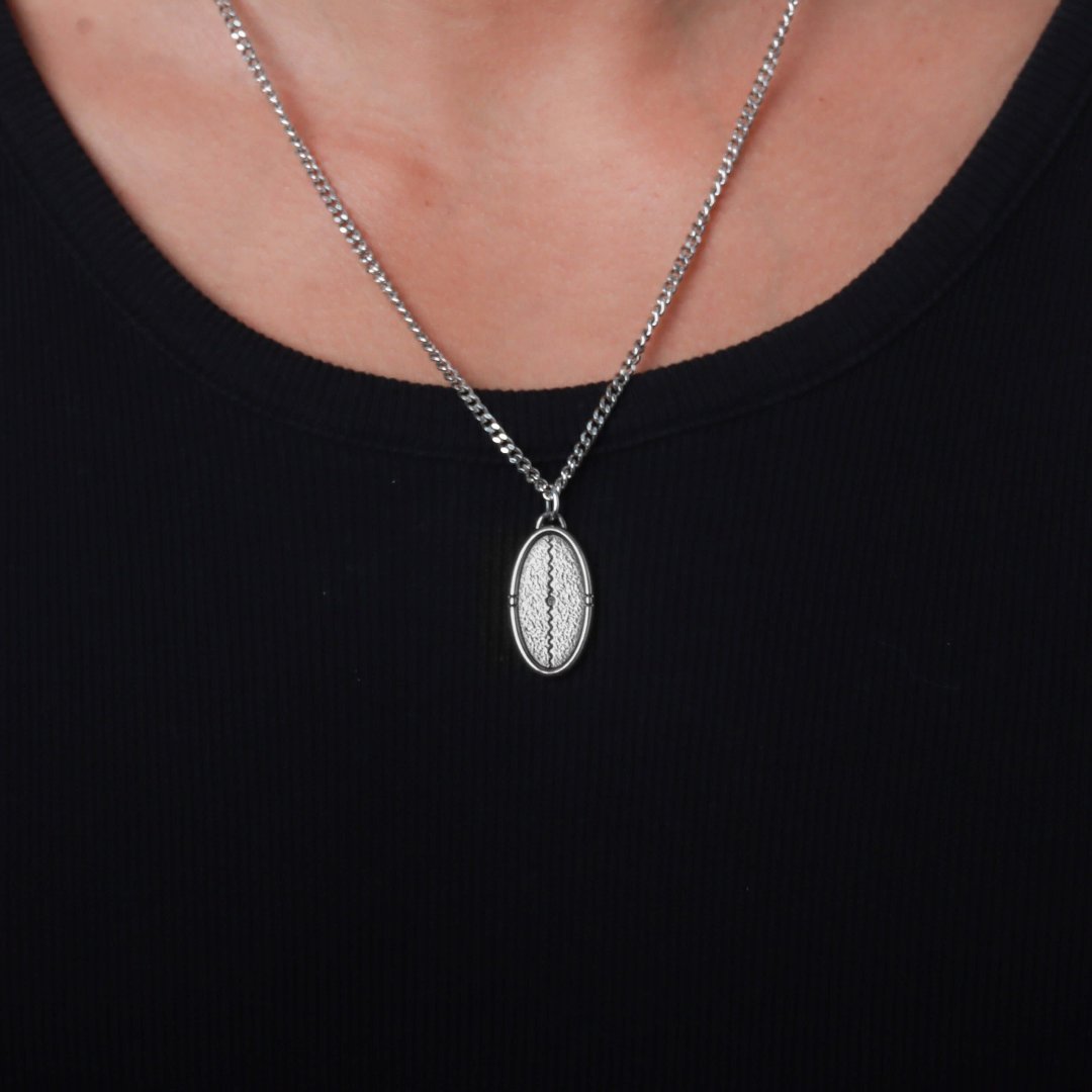 Guardian sterling silver necklace flat lay - handmade Portugal Wild Youth | Wild Youth