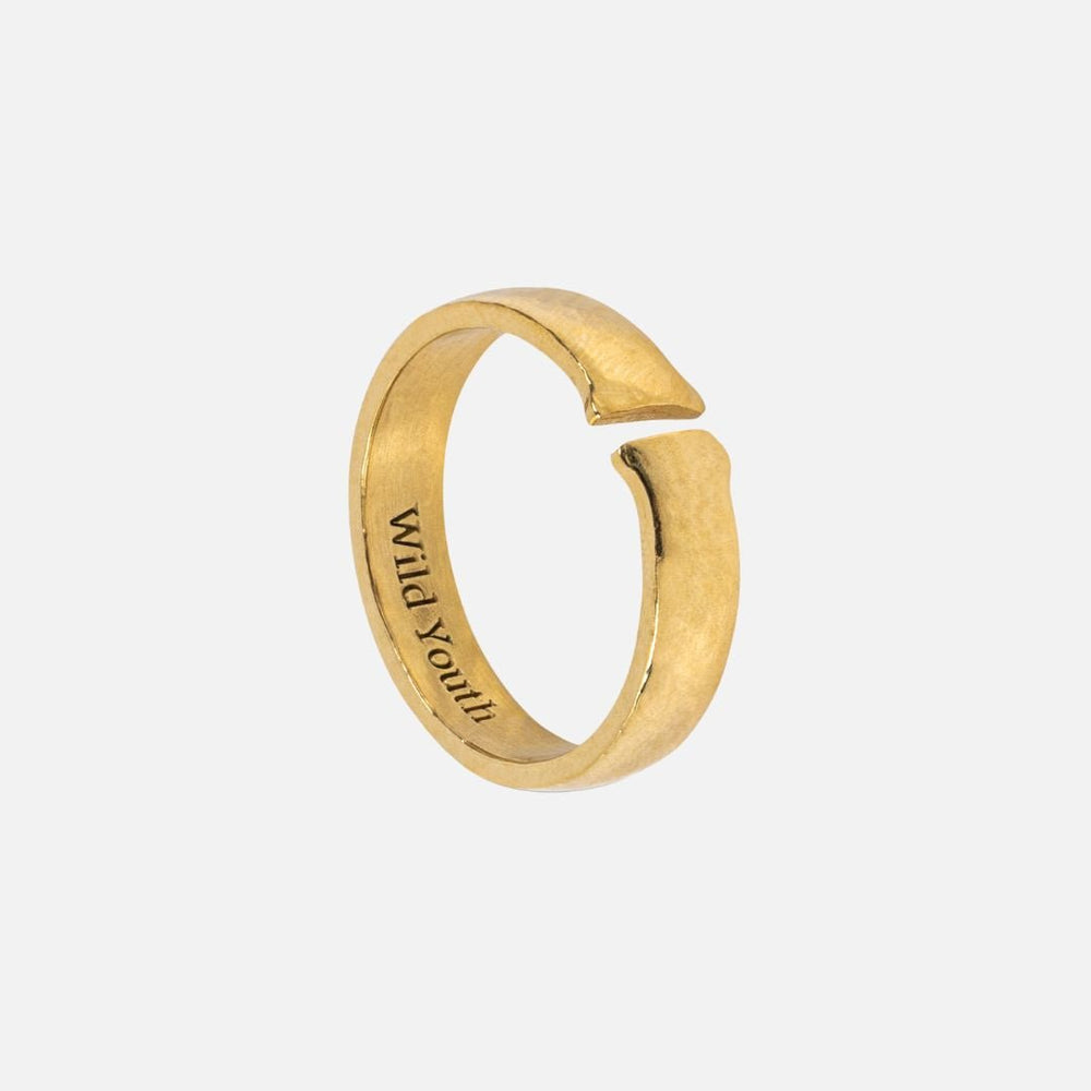 Near Perfection gold ring - 19k gold open band ring handcrafted Portugal | Wild Youth