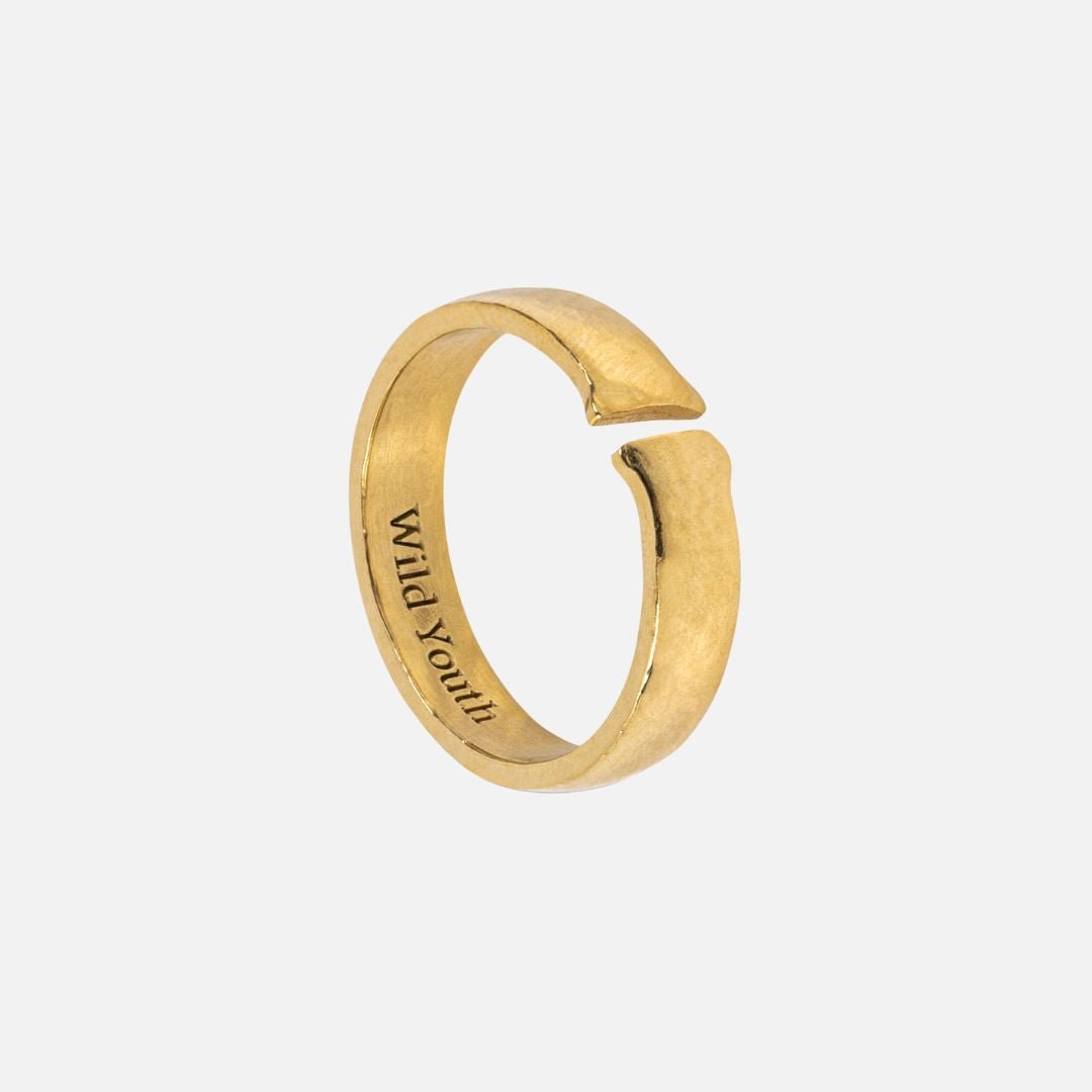 Near Perfection gold ring - 19k gold open band ring handcrafted Portugal | Wild Youth