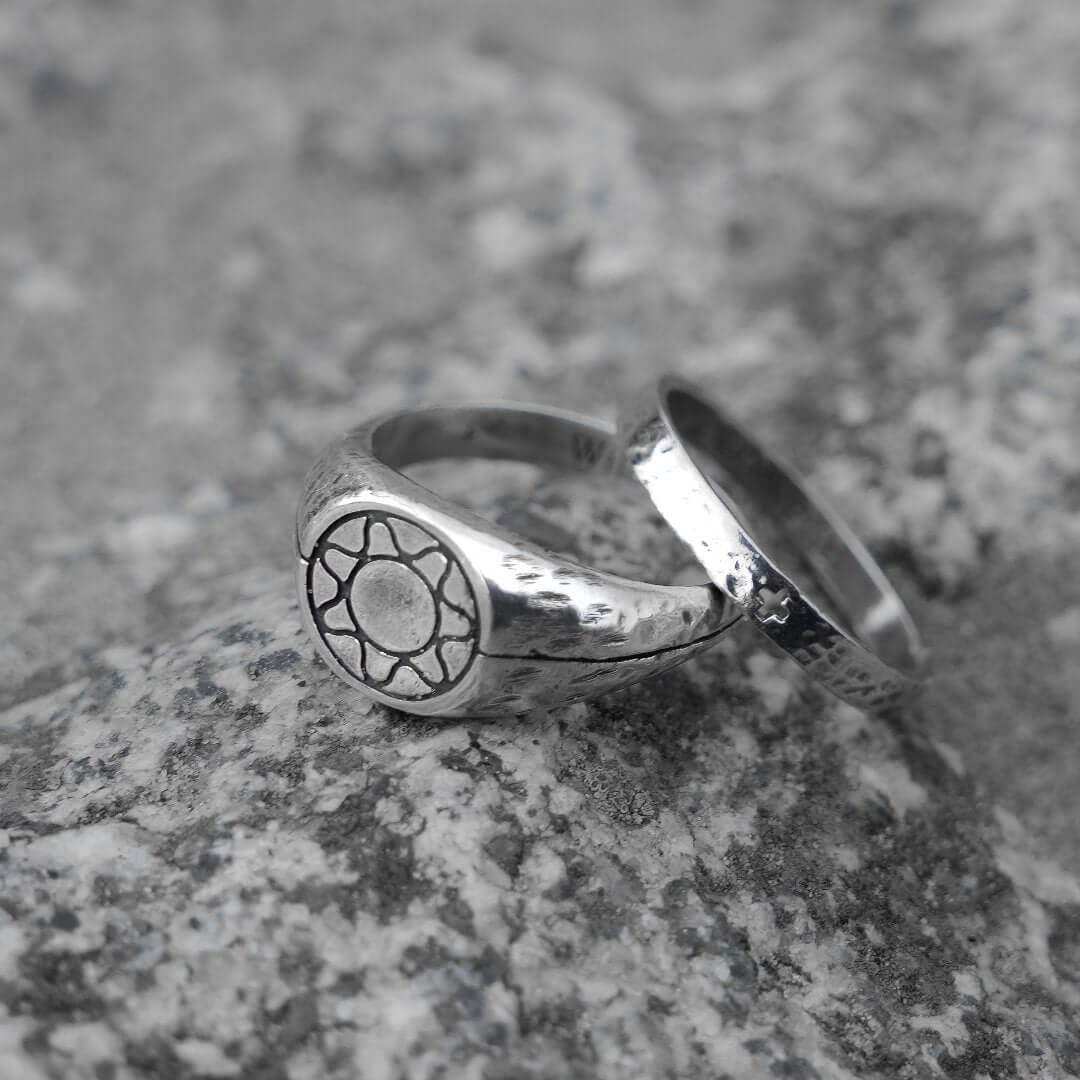 Plus ring worn on hand - 925 sterling silver plus band ring men women | Wild Youth