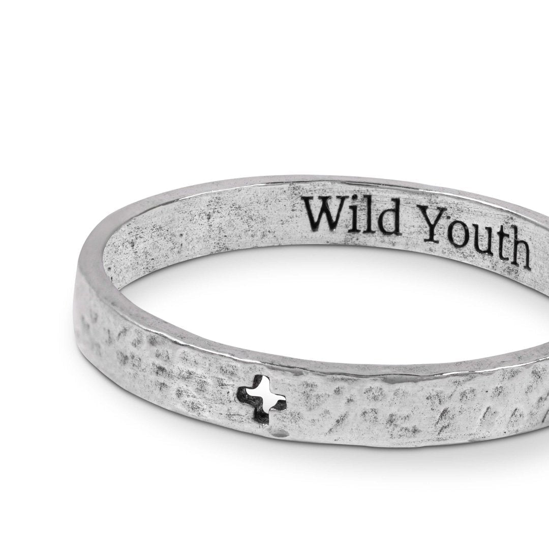 Plus sterling silver ring flat lay - ring stacking men women Wild Youth | Wild Youth
