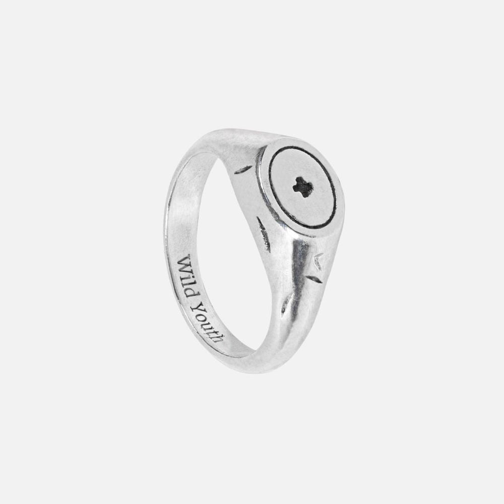 Positivity silver ring - 925 sterling silver plus signet ring Portugal | Wild Youth