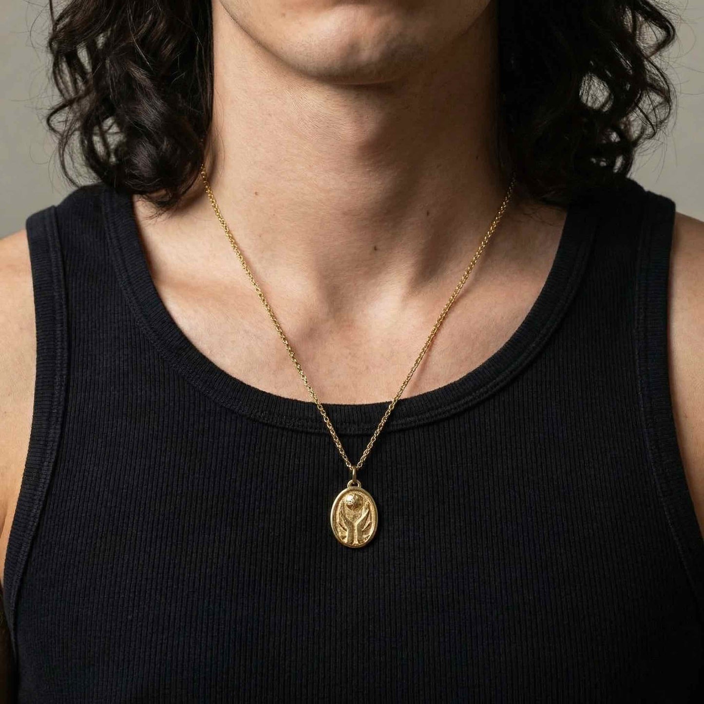 THE WORLD IS YOURS NECKLACE - Gold - WILD YOUTH - 925 Sterling Silver