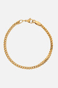 Bold gold bracelet - 19k gold rectangle link chain bracelet handcrafted Portugal | Wild Youth