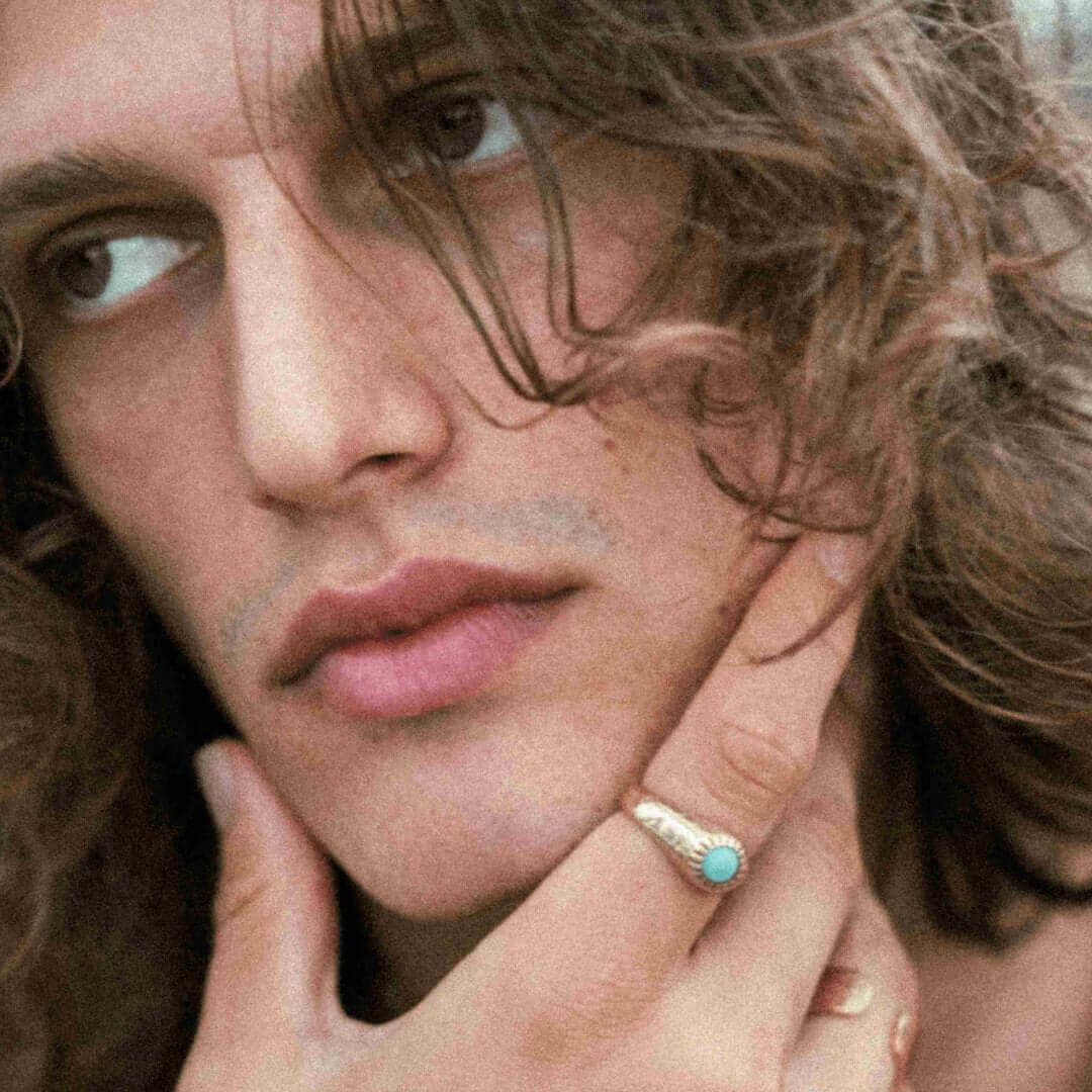 Calm But Strong gold ring with Portuguese natural stone detail - handcrafted | Wild Youth