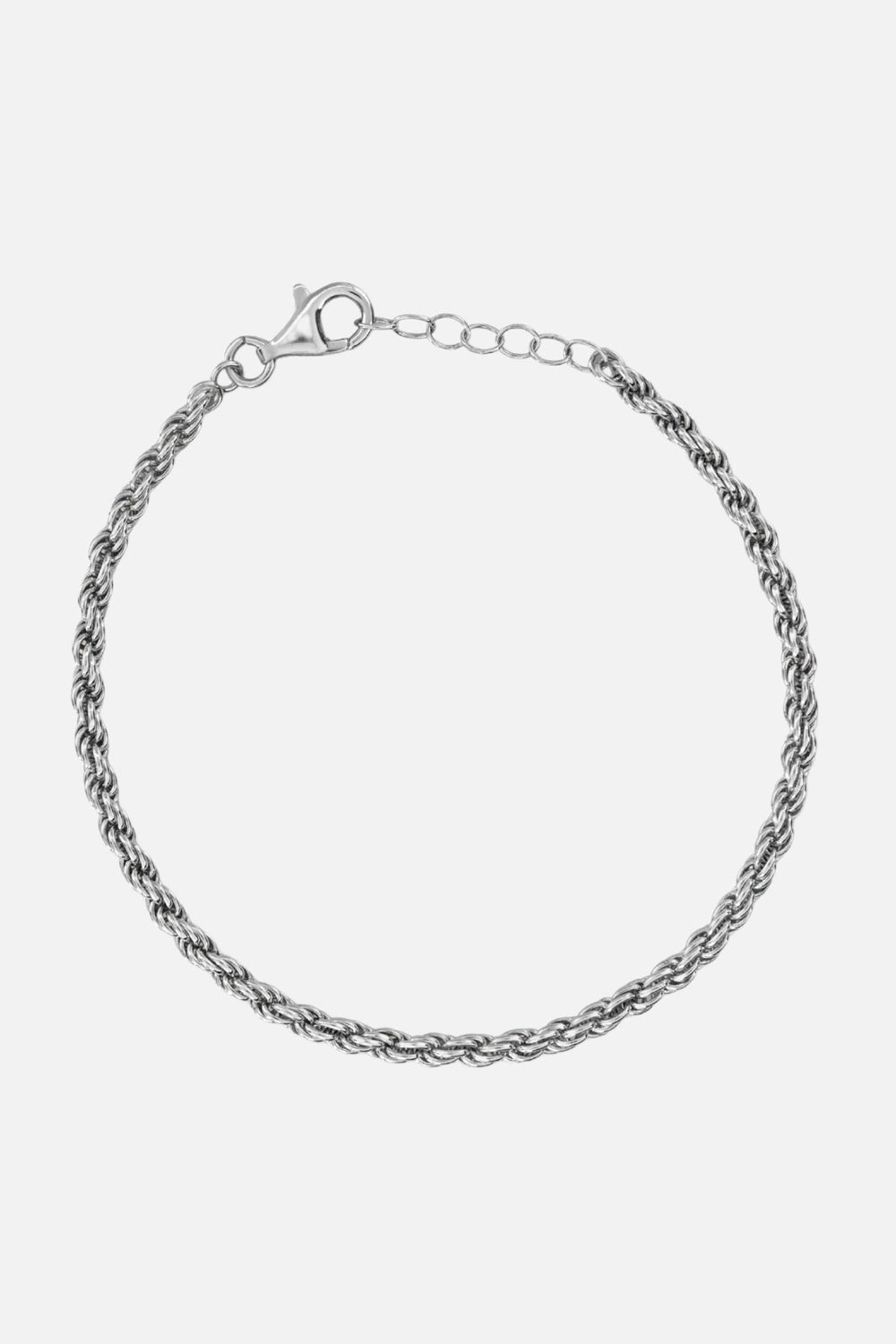 Classic silver bracelet - 925 sterling silver twisted rope chain bracelet Portugal | Wild Youth
