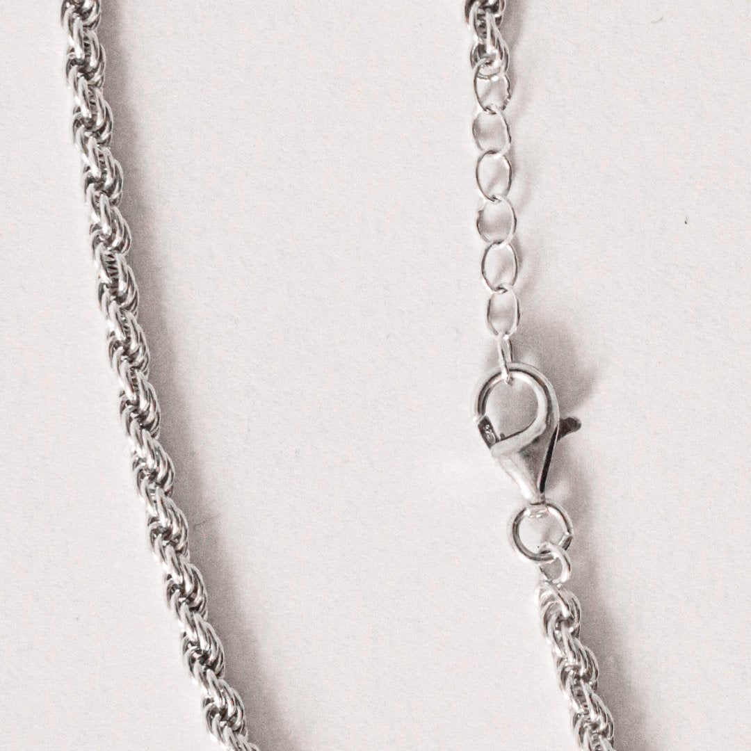 Classic silver bracelet detail - twisted rope chain handcrafted Portugal | Wild Youth