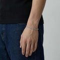 Classic silver bracelet worn on wrist - 925 sterling silver chain bracelet men women | Wild Youth