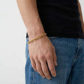 Flash gold bracelet worn on wrist - 19k gold chain bracelet men women | Wild Youth