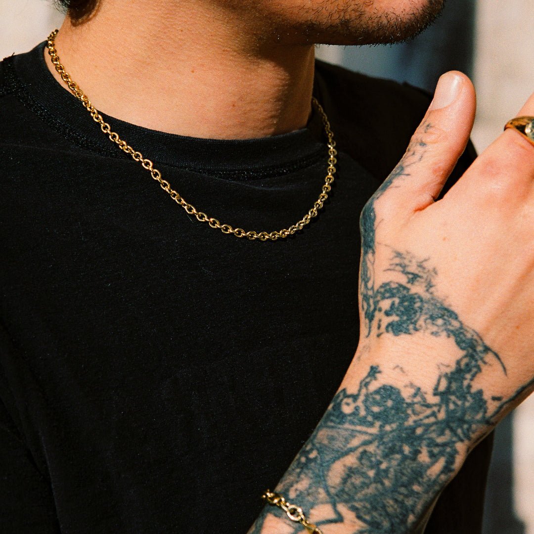 FLASH NECKLACE - Gold - WILD YOUTH - 925 Sterling Silver