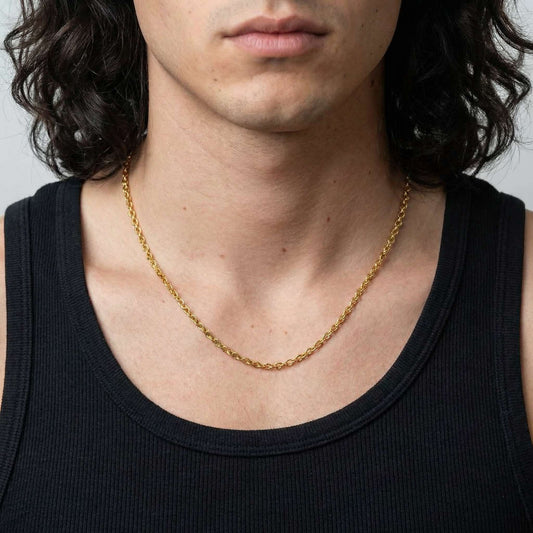 FLASH NECKLACE - Gold - WILD YOUTH - 925 Sterling Silver