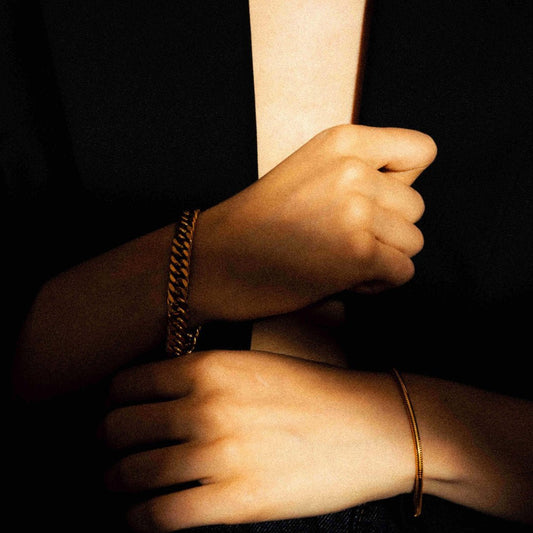 FREEDOM BRACELET - Gold - WILD YOUTH - 925 Sterling Silver