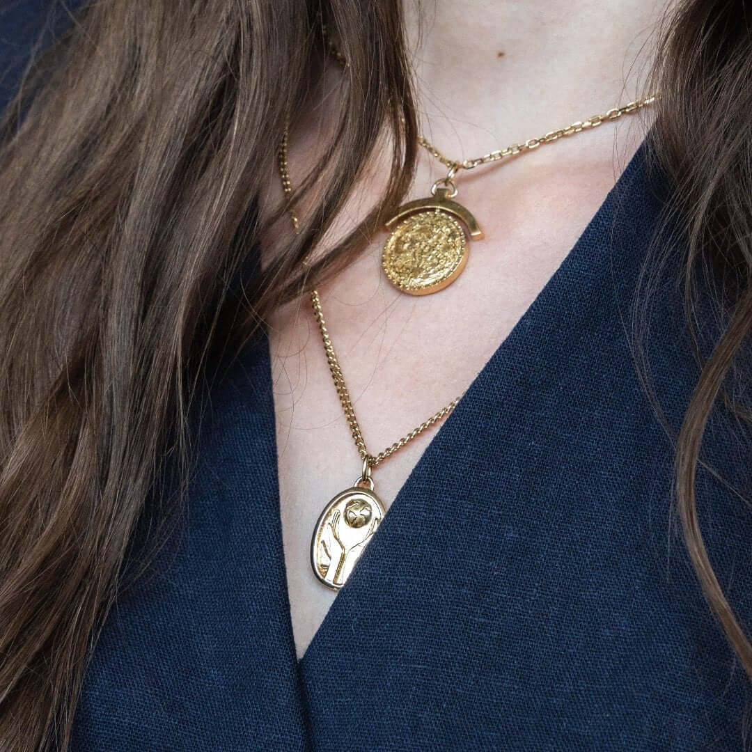 HOME NECKLACE - Gold - WILD YOUTH - 925 Sterling Silver