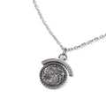 Home silver earth pendant detail - 925 sterling silver chain handcrafted | Wild Youth