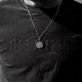 Home silver necklace worn close-up - 925 sterling silver pendant men women | Wild Youth