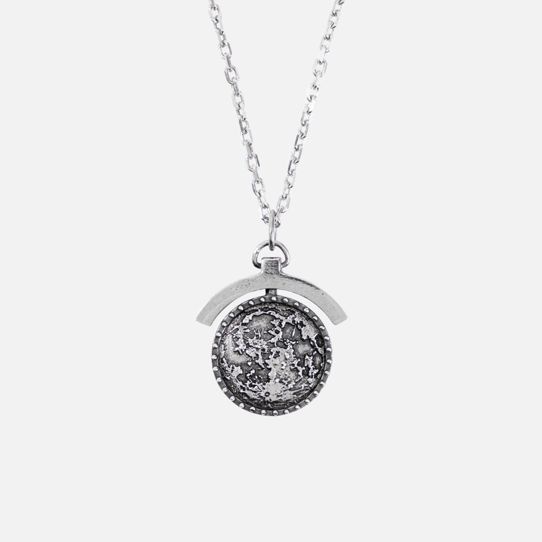 Home silver necklace - 925 sterling silver earth pendant handcrafted Portugal | Wild Youth