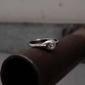Moon 925 sterling silver ring lifestyle - minimalist signet ring Portugal | Wild Youth