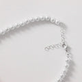 Pearl silver necklace detail - 6mm freshwater pearls handcrafted Portugal | Wild Youth
