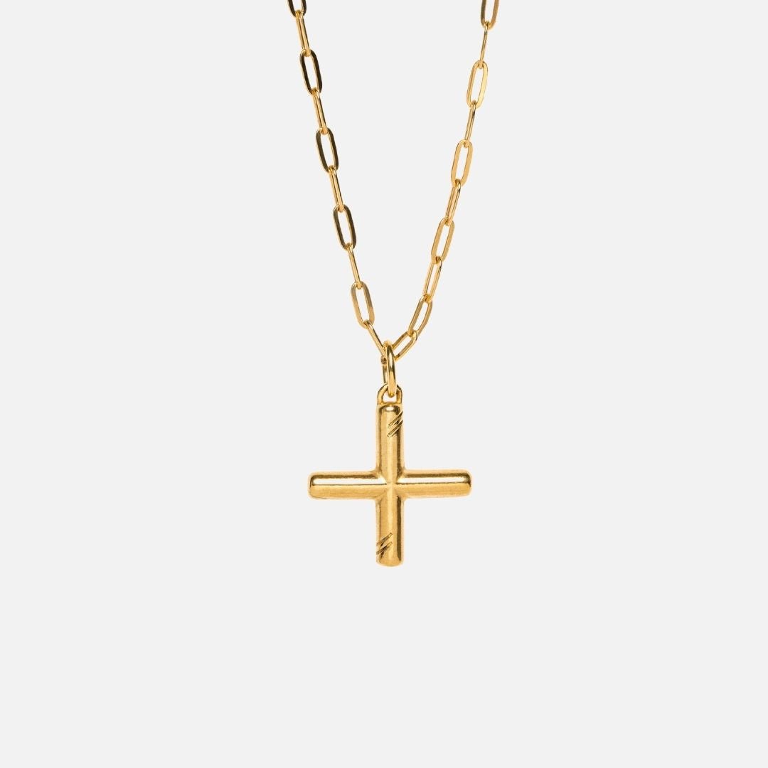 PLUS NECKLACE - Gold - WILD YOUTH - 925 Sterling Silver