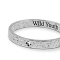 Plus sterling silver ring flat lay - ring stacking men women Wild Youth | Wild Youth