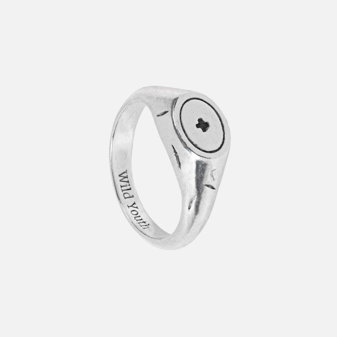 Positivity silver ring - 925 sterling silver plus signet ring Portugal | Wild Youth