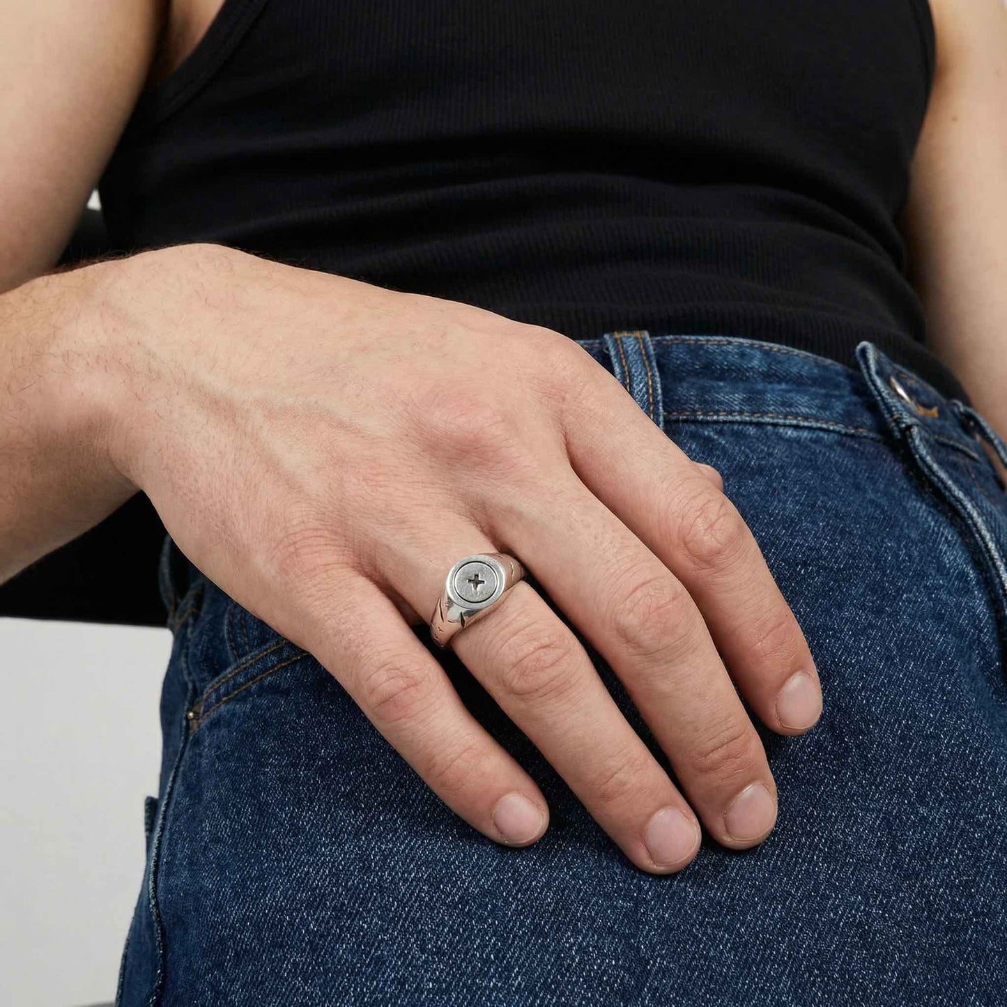 Positivity ring worn on hand - 925 sterling silver plus ring men women | Wild Youth