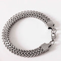 Relentless silver bracelet detail - braided chain handcrafted Portugal Wild Youth | Wild Youth