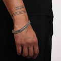 Relentless 925 silver bracelet angle view - bold bracelet men women Portugal | Wild Youth
