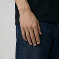 Simplicity gold ring worn on hand - 19k gold minimalist ring men women | Wild Youth