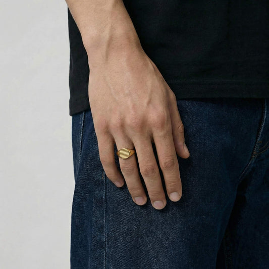 SIMPLICITY RING - Gold - WILD YOUTH - 925 Sterling Silver