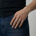 Simplicity ring worn on hand - 925 sterling silver minimalist ring men women | Wild Youth