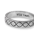 Sine silver wave ring detail - hammered finish handcrafted Portugal Wild Youth | Wild Youth