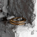 Spiral gold ring detail - hammered finish handcrafted Portugal Wild Youth | Wild Youth