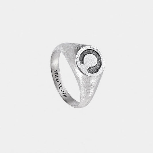STAMP RING - Silver - WILD YOUTH - 925 Sterling Silver