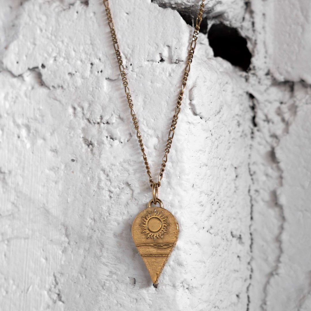 SUNSET SUNRISE NECKLACE - Gold - WILD YOUTH - 925 Sterling Silver