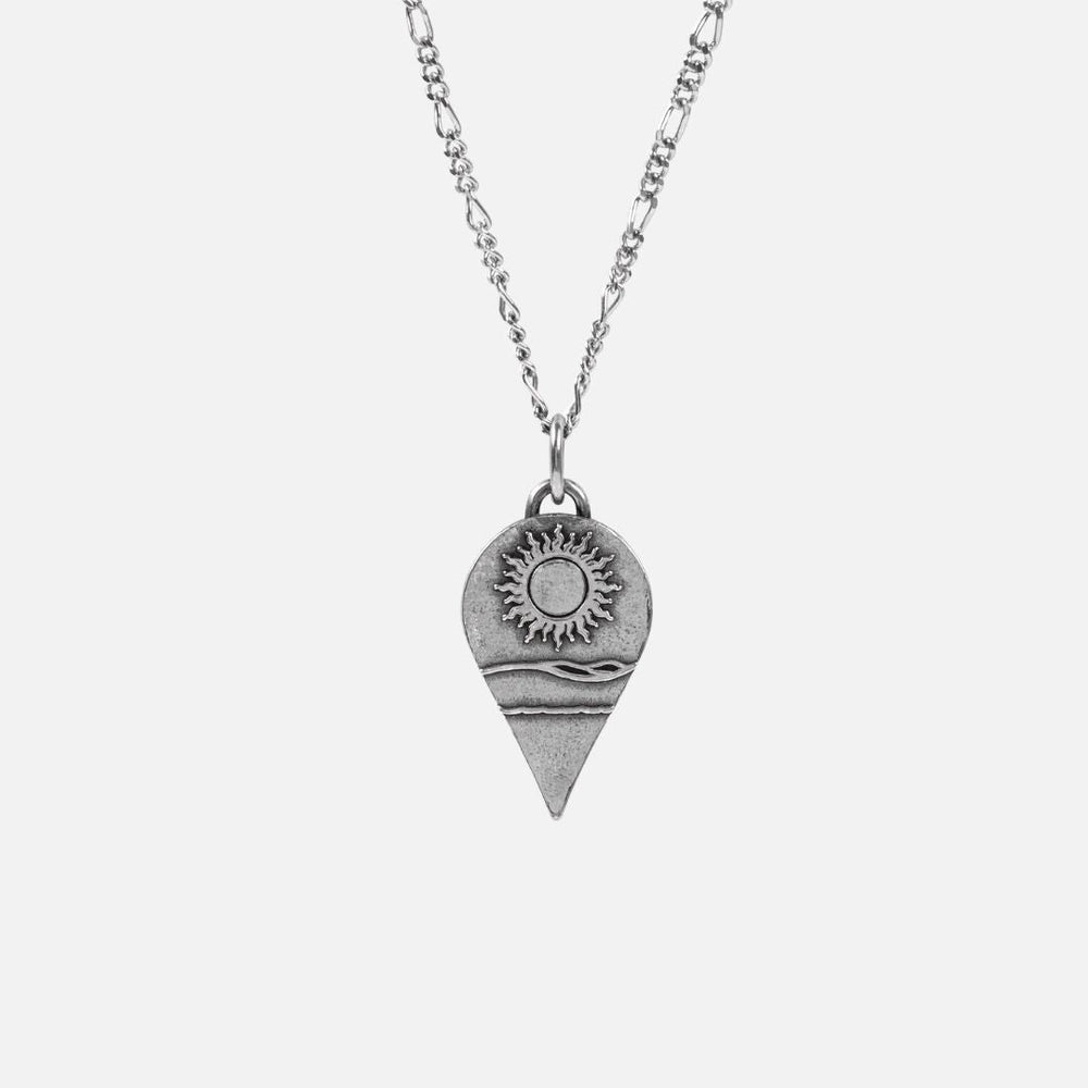 Sunset Sunrise silver necklace - 925 sterling silver yin yang pendant Portugal | Wild Youth