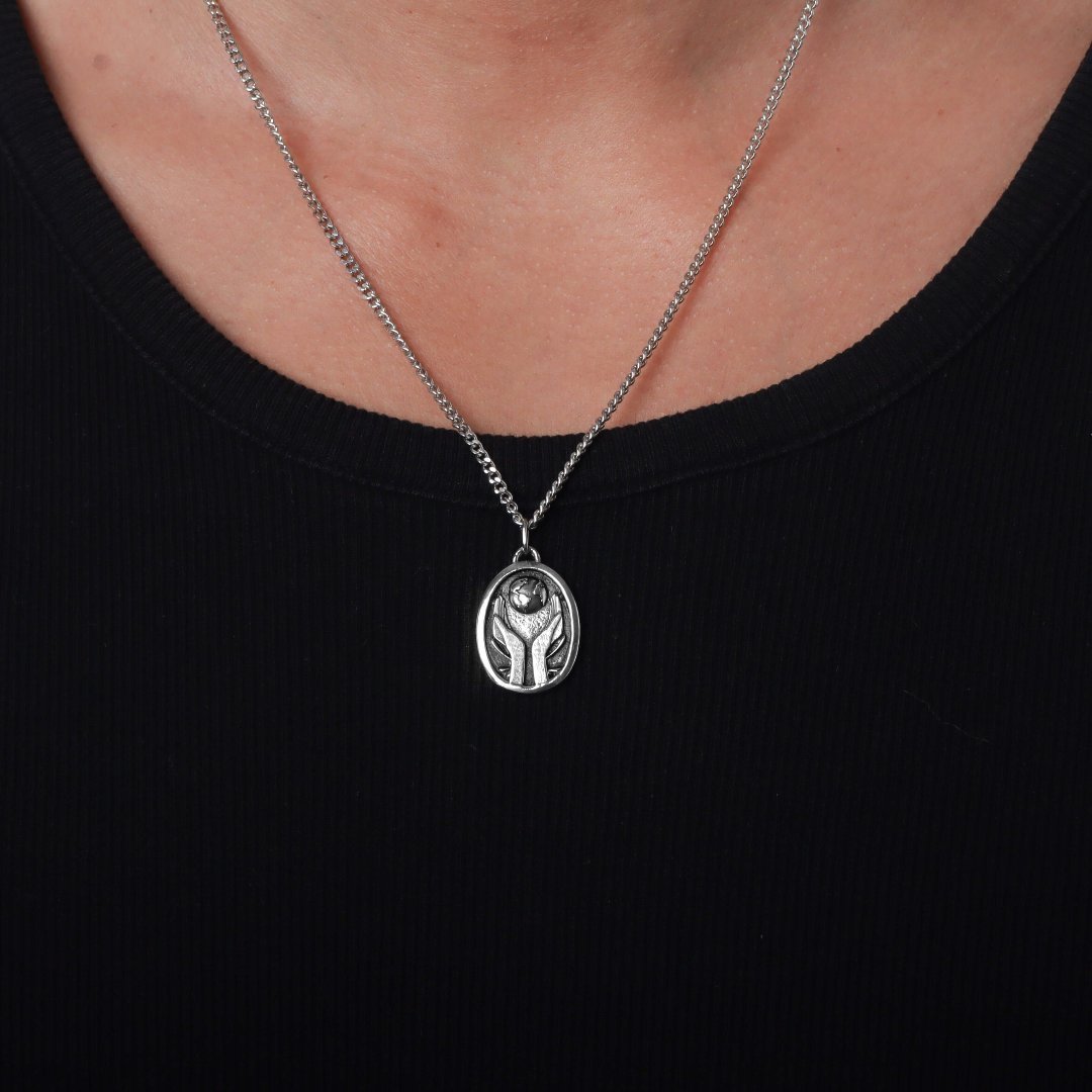 The World Is Yours 925 sterling silver necklace lifestyle - minimalist jewellery | Wild Youth