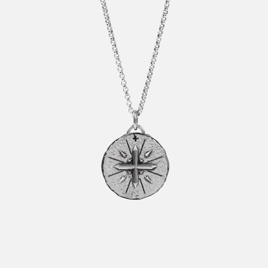 TRUE NORTH NECKLACE - Silver - WILD YOUTH - 925 Sterling Silver